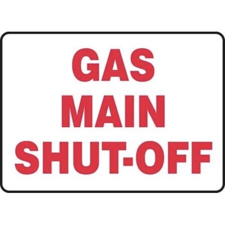 Accuform SAFETY SIGN GAS MAIN SHUTOFF 10 X MCHL530XV MCHL530XV